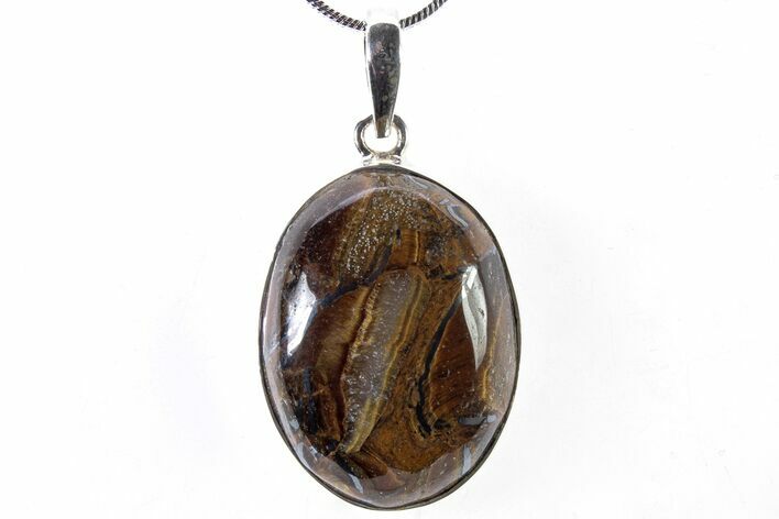 Tiger's Eye Pendant (Necklace) - Sterling Silver #321574